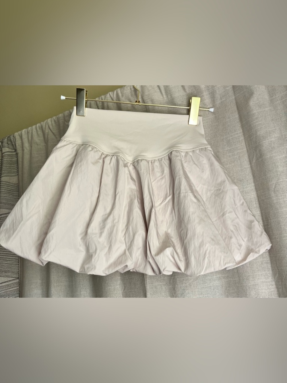 Aerie Bubble Skort Basque Waist Light Beige Size Medium - Picture 2 of 4